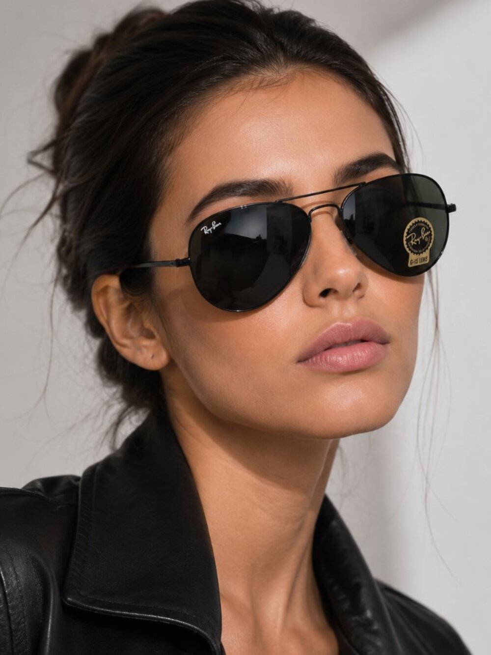 Ray-Ban RB3517 Black Aviator Sunglasses G-15 Lenses Italy Full Set Unisex